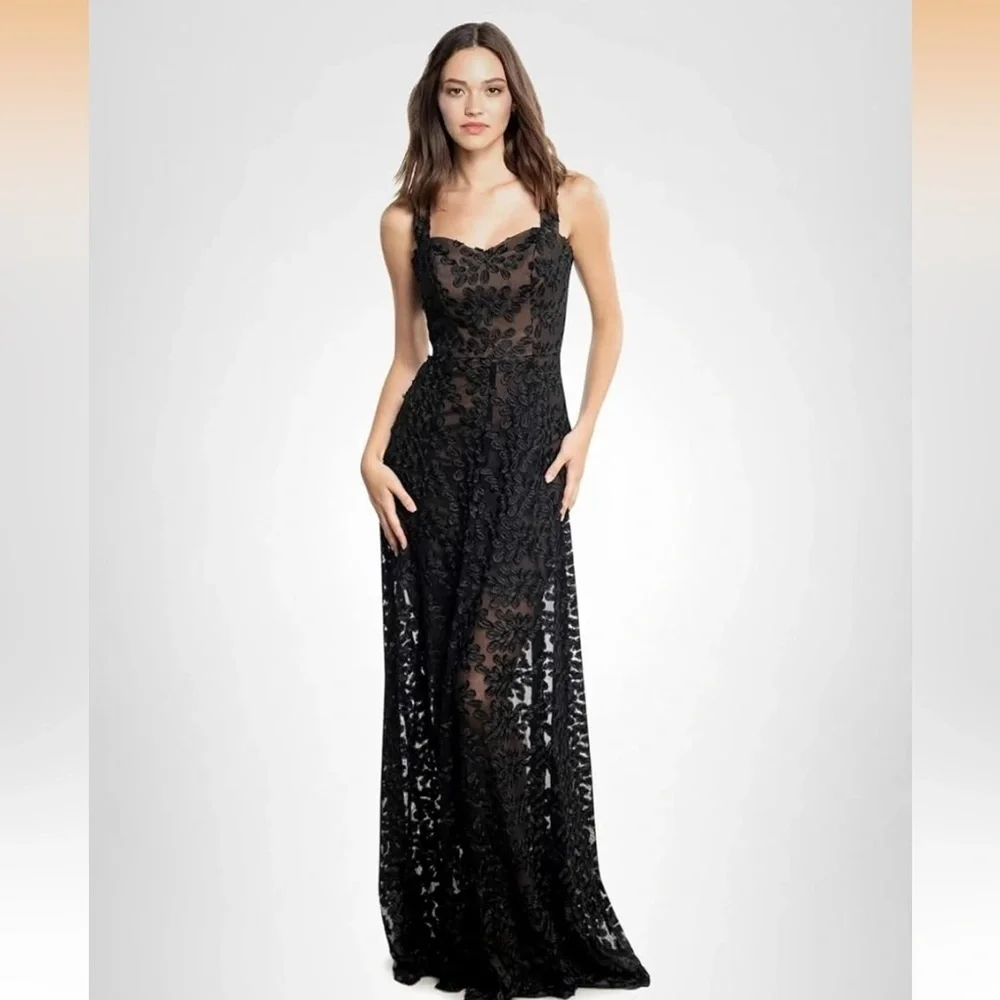 Dress the Population Women's Anabel Sweetheart Bustier Maxi Dress, Black, XS - Picture 1 of 5